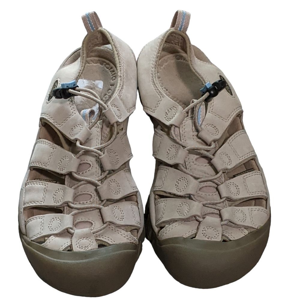 Keens Newport 1003440 beige bone waterproof sandal shoe closed toe size 9